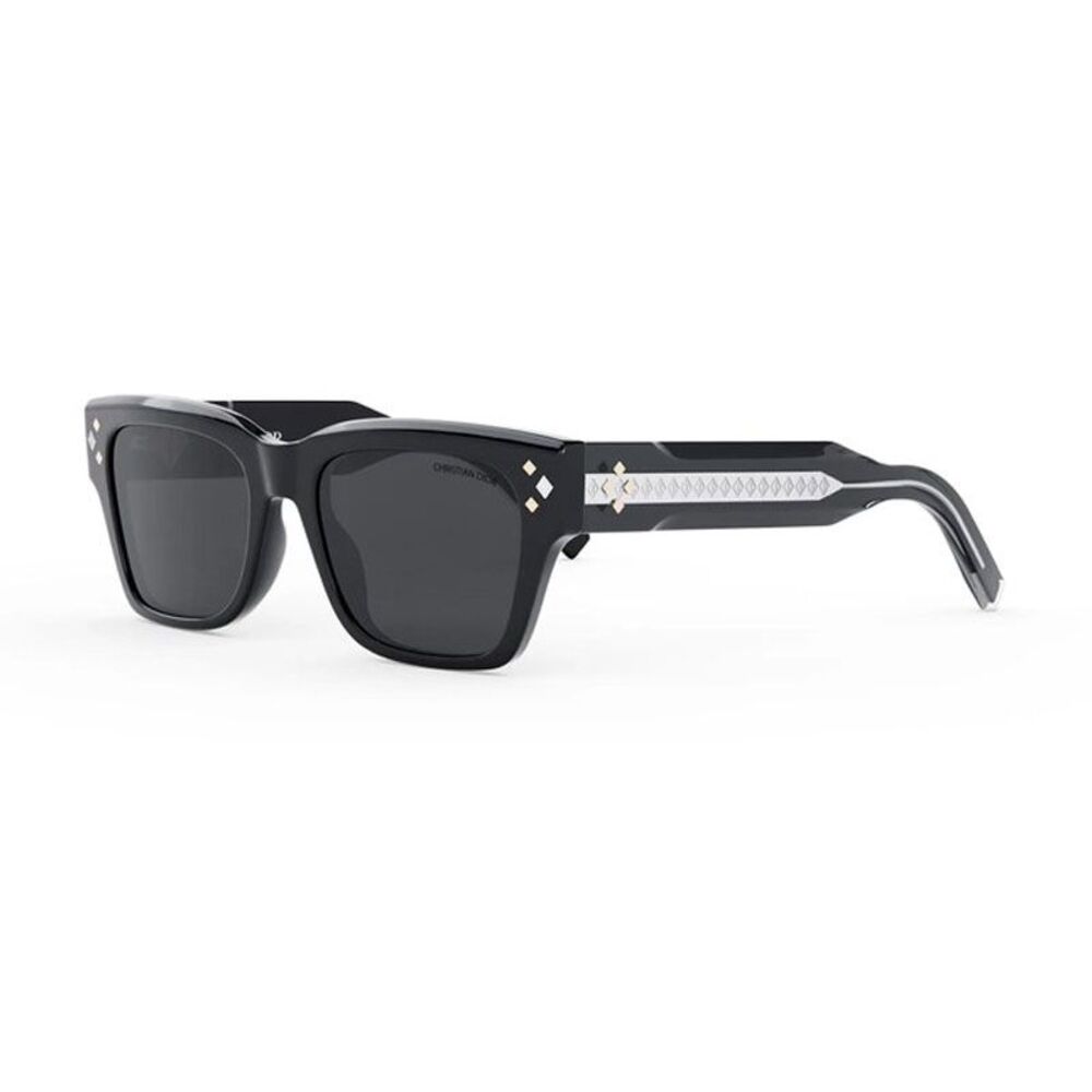 Dior Sunglasses Shield Full Rim, Shiny Black Frame and Smoke Lens